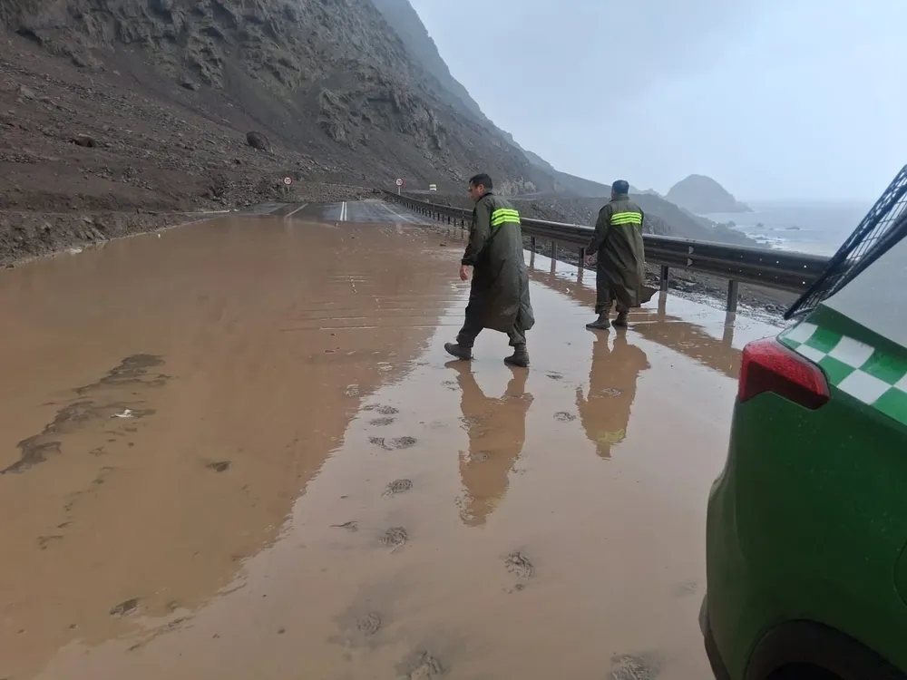 Corte ruta coztera Tocopilla