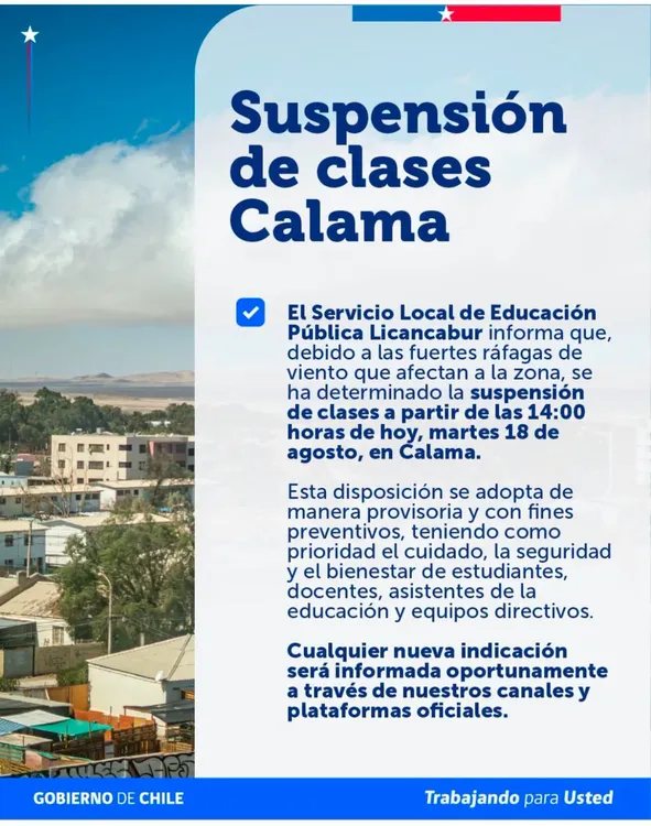 suspensión de clases