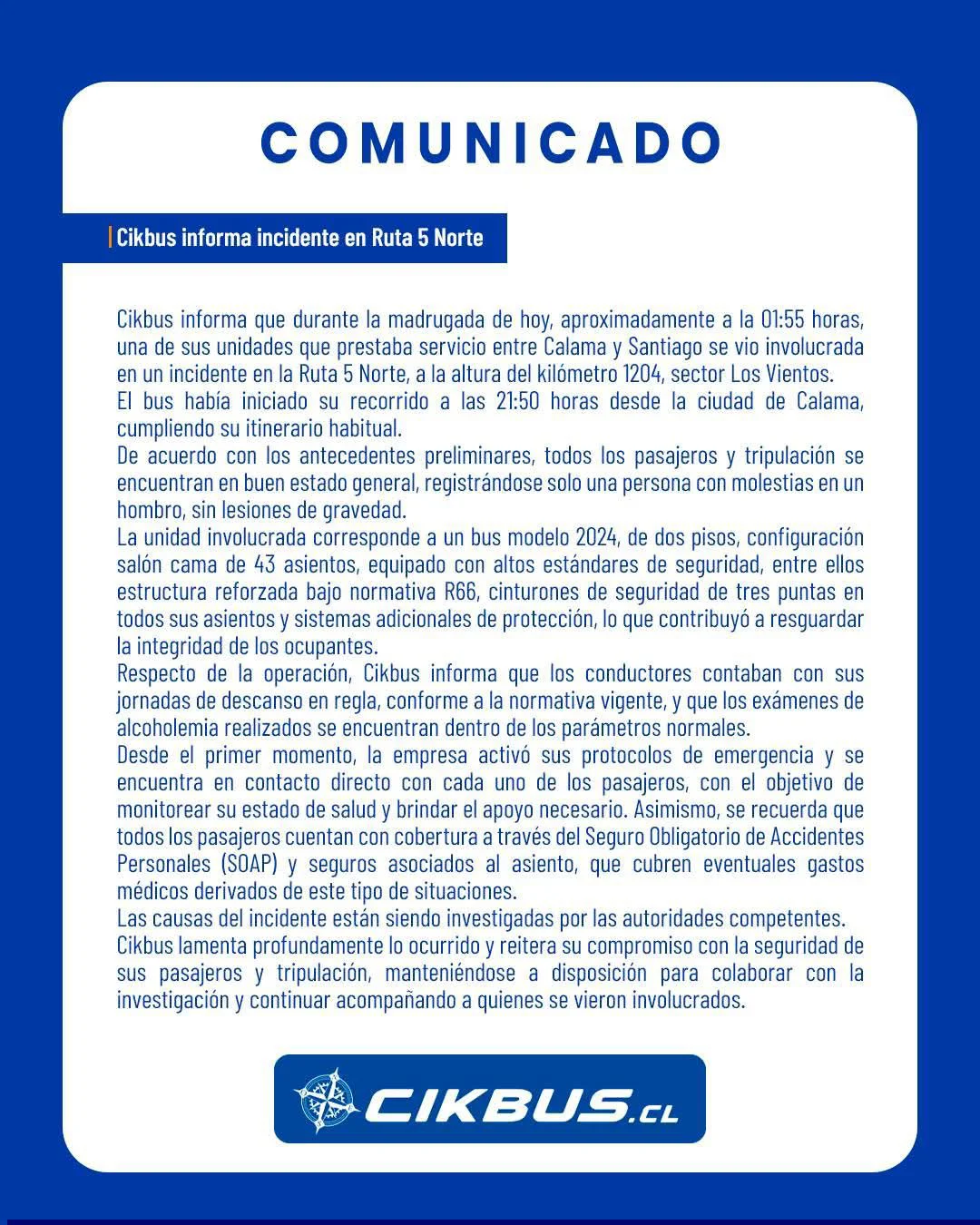 Comunicado Cikbus